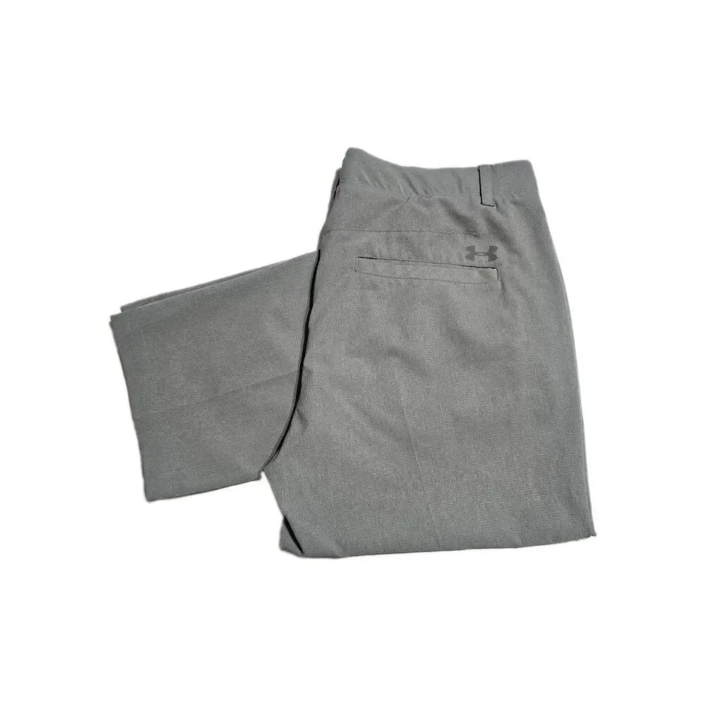 Under Armour Performance Golf Pants Men's 36x30 Gray Straight Leg Stretch